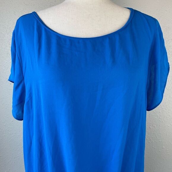NWT INC International Concepts Caribe Blue Top Size XXL - Picture 2 of 7